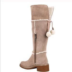 Timberland Brinda tall suede boot taupe side 7.5